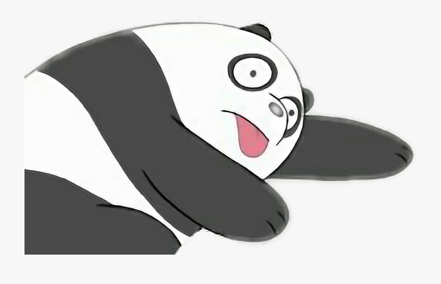 #panda #webarebears #osopanda #oso #dead #cute #blackandwhite - Dead Panda Cartoon, Transparent Clipart