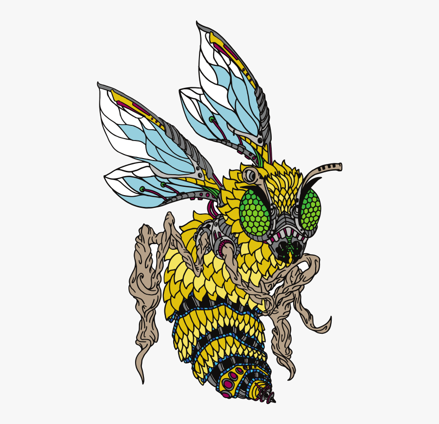Bee Mech Slap - Illustration, Transparent Clipart