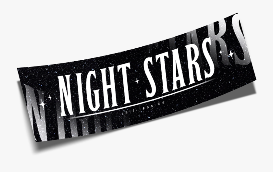 Night Stars Slap Black - Label, Transparent Clipart