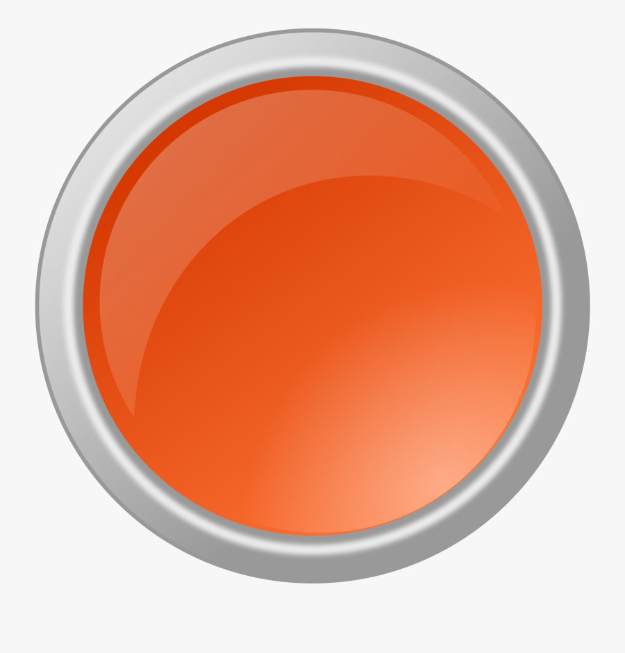 This Free Icons Png Design Of Glossy Orange Button - Circle, Transparent Clipart