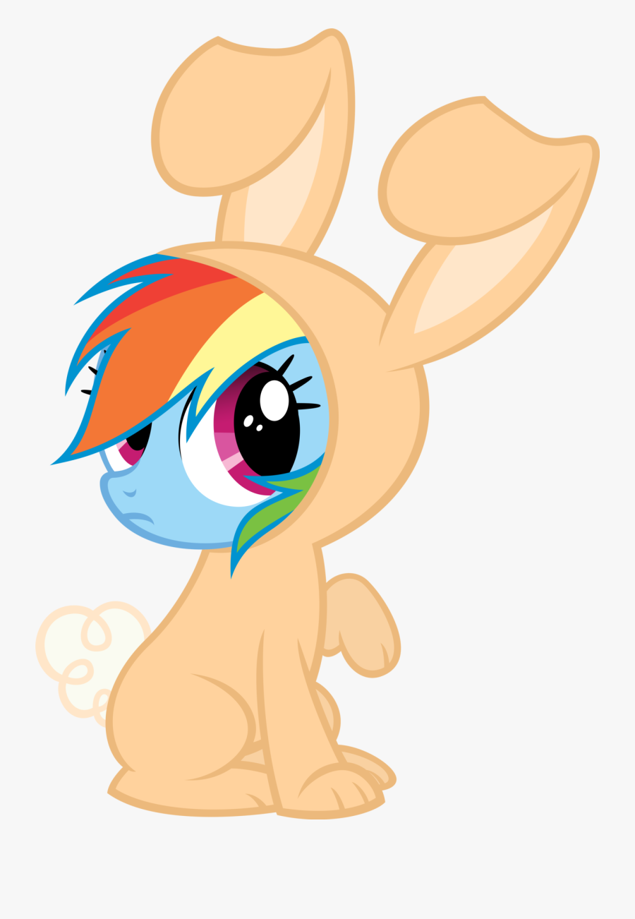 Rainbow Bunny By Moongazeponies - My Little Pony Bunny, Transparent Clipart