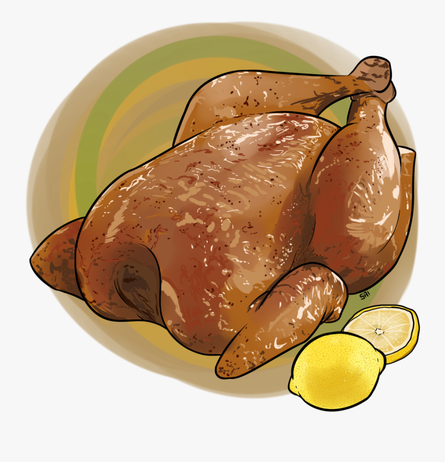 Meat Clipart Rotisserie Chicken - Draw A Rotisserie Chicken, Transparent Clipart