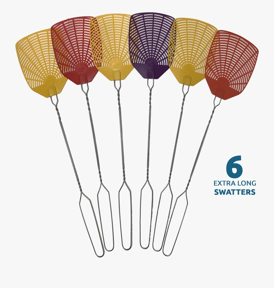 Fly Swatters - Flyswatter - Rubber Fly Swatter With Metal Handle, Transparent Clipart