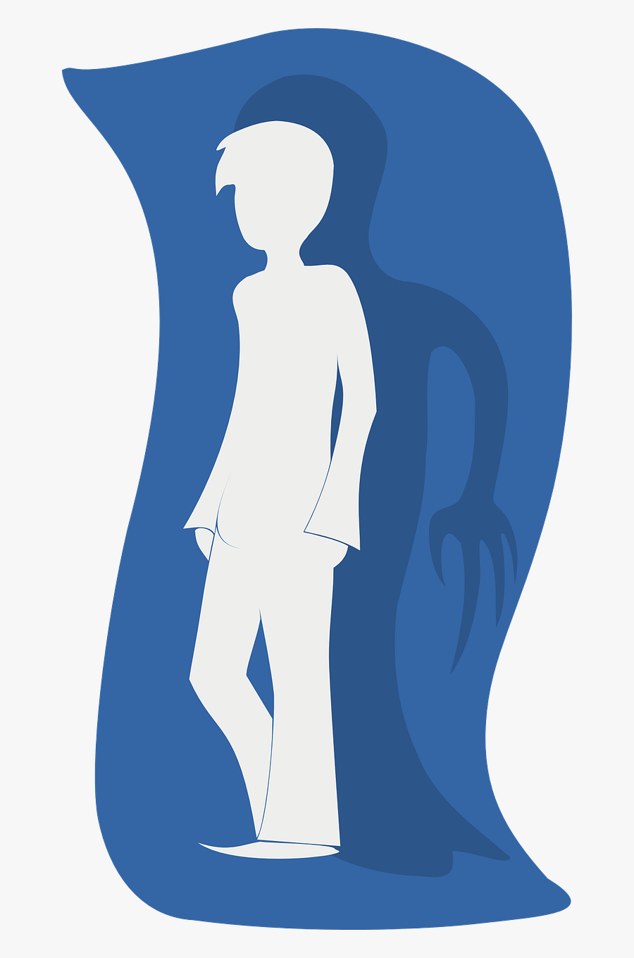 Boy Shadow Cartoon, Transparent Clipart