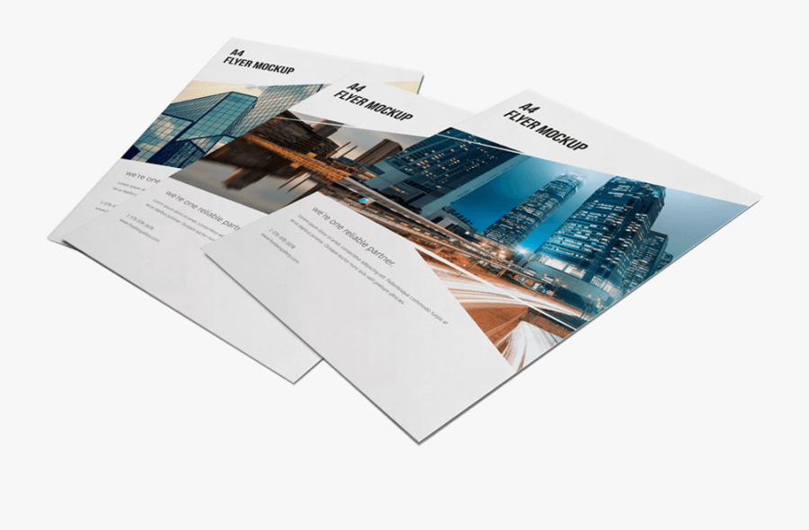 Clip Art Pamphlet Mockup - Paper, Transparent Clipart