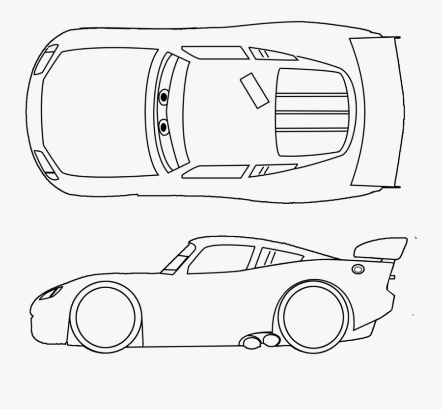 Mcqueen Clipart Black And White - Lightning Mcqueen To Draw, Transparent Clipart