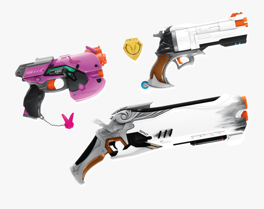 Gun,firearm,laser Guns,fictional Gun,toy - Armas Nerf Overwatch, Transparent Clipart