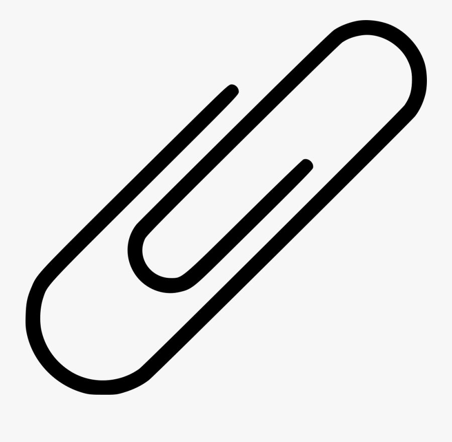 Attach Attachment Paper Clip - Line Art, Transparent Clipart