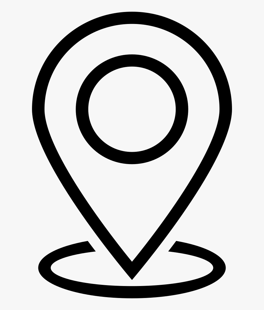 Line Art,clip Art,symbol,font,coloring Book,circle,black - White Png Location Icon, Transparent Clipart