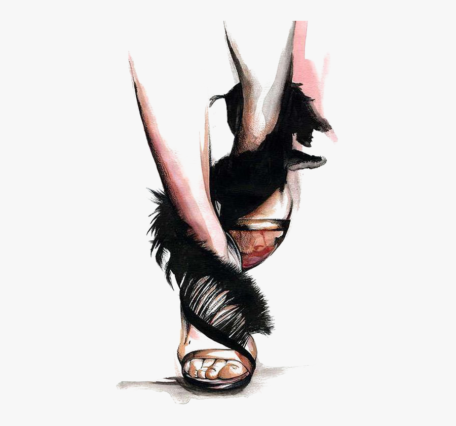 Fashion Illustrator Drawing Illustration Shoes Png - Drawing Shoes Fashion Illustration, Transparent Clipart