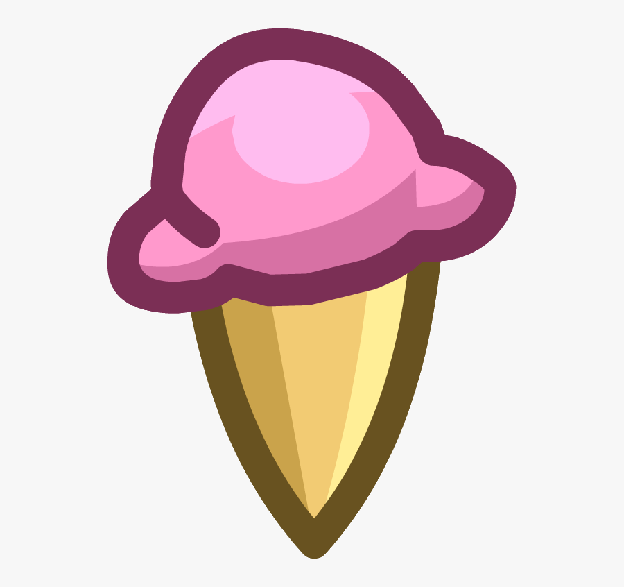 Transparent Sour Cream Clipart - Pink Ice Cream Emoji, Transparent Clipart