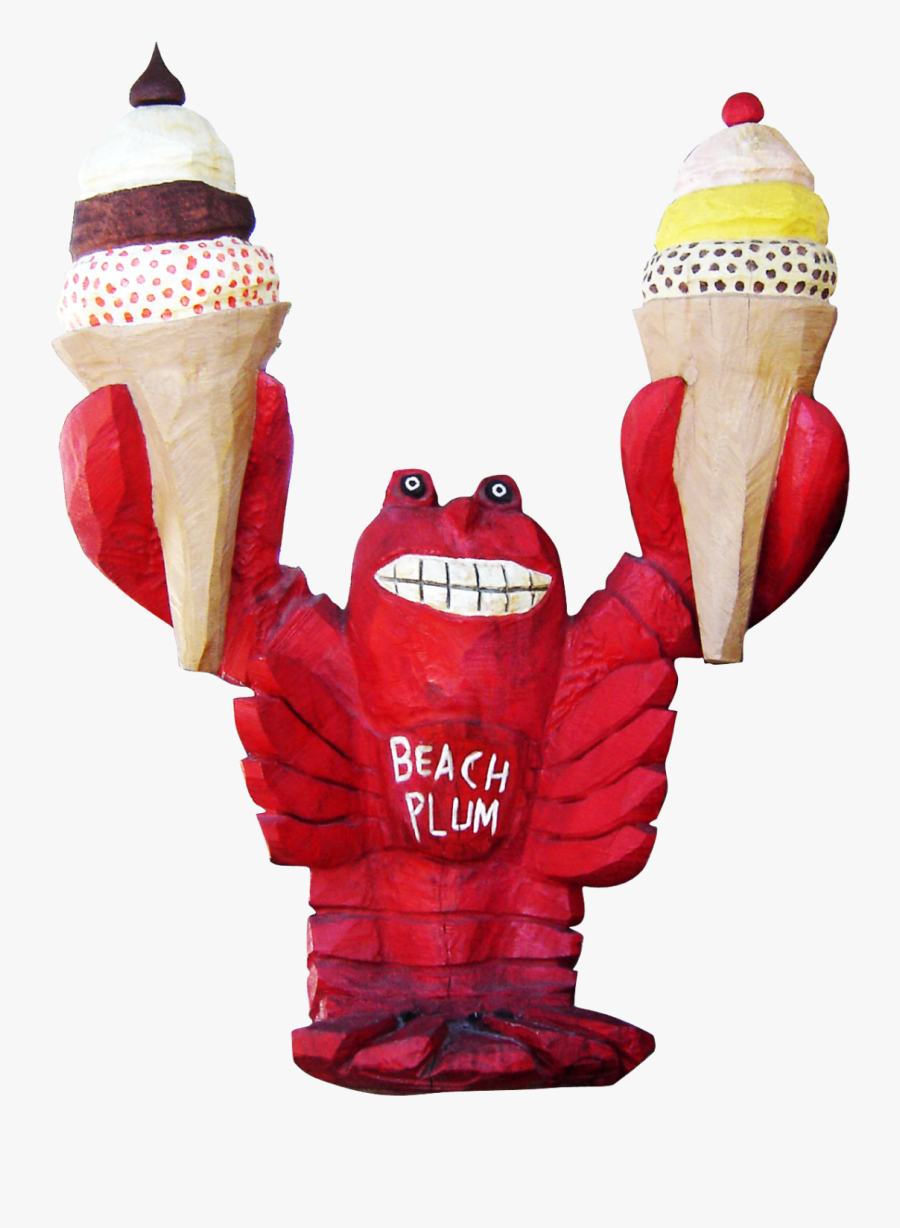 Lobster Holding Ice Cream, Transparent Clipart