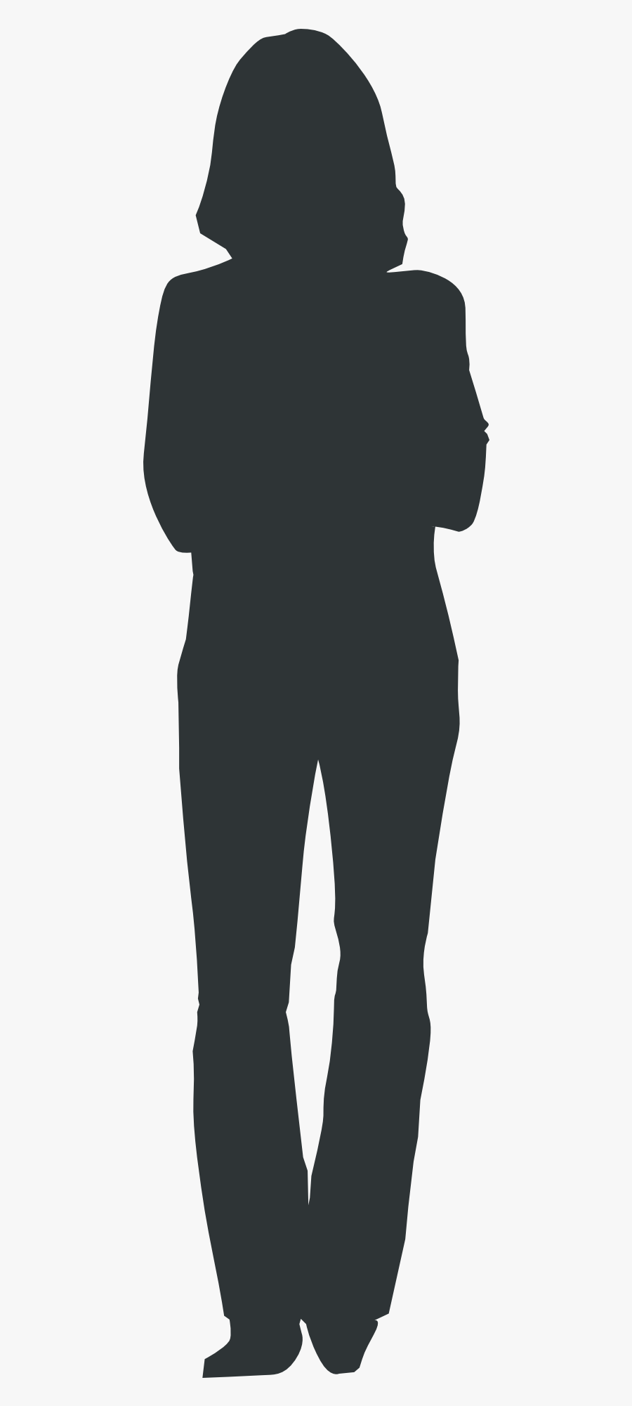 Woman Silhouette Clip Art - Silhouette Standing Woman Clipart, Transparent Clipart