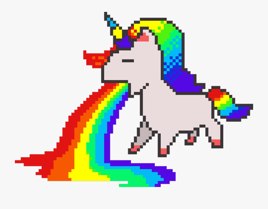Unicorn Rainbow Pixel Art Clipart , Png Download - Cute Unicorn Pixel Art, Transparent Clipart