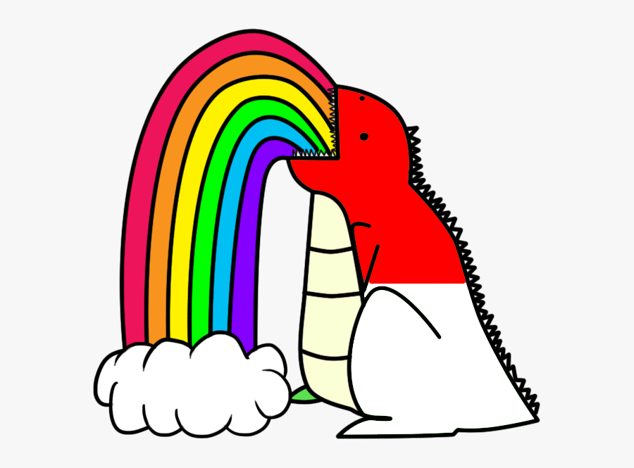 Puke Rainbow Inasaurus - Puking Rainbows, Transparent Clipart