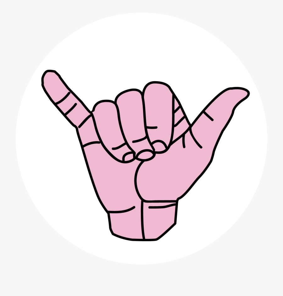 Save To Collection - Surfs Up Hand Sign, Transparent Clipart