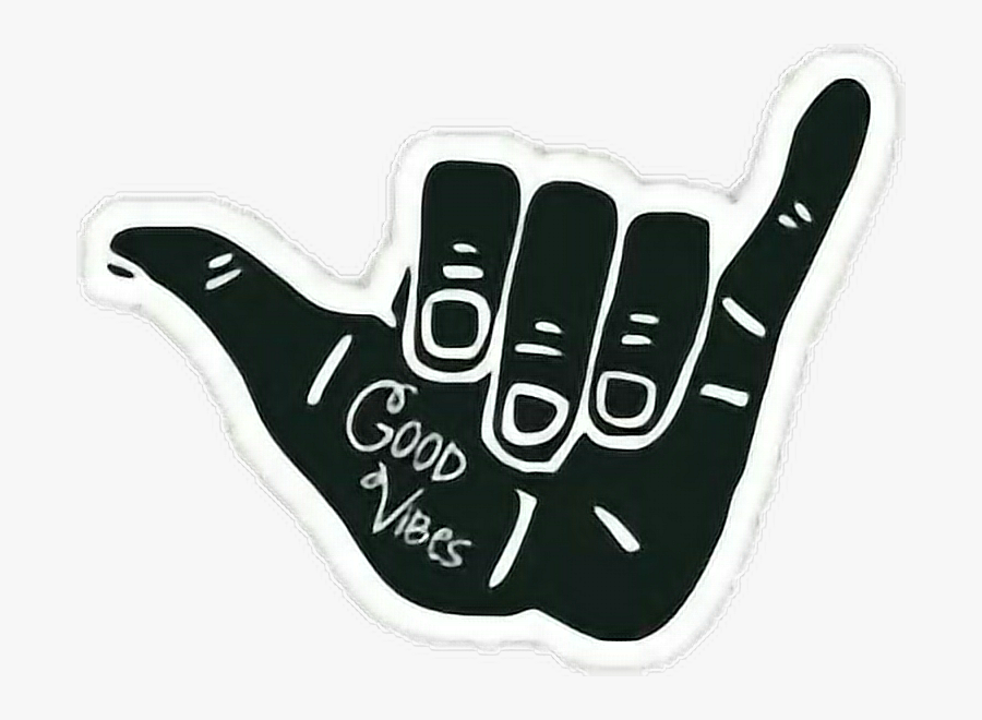 #goodvibes #hangloose #freetoedit - Black And White Sticker Ideas, Transparent Clipart