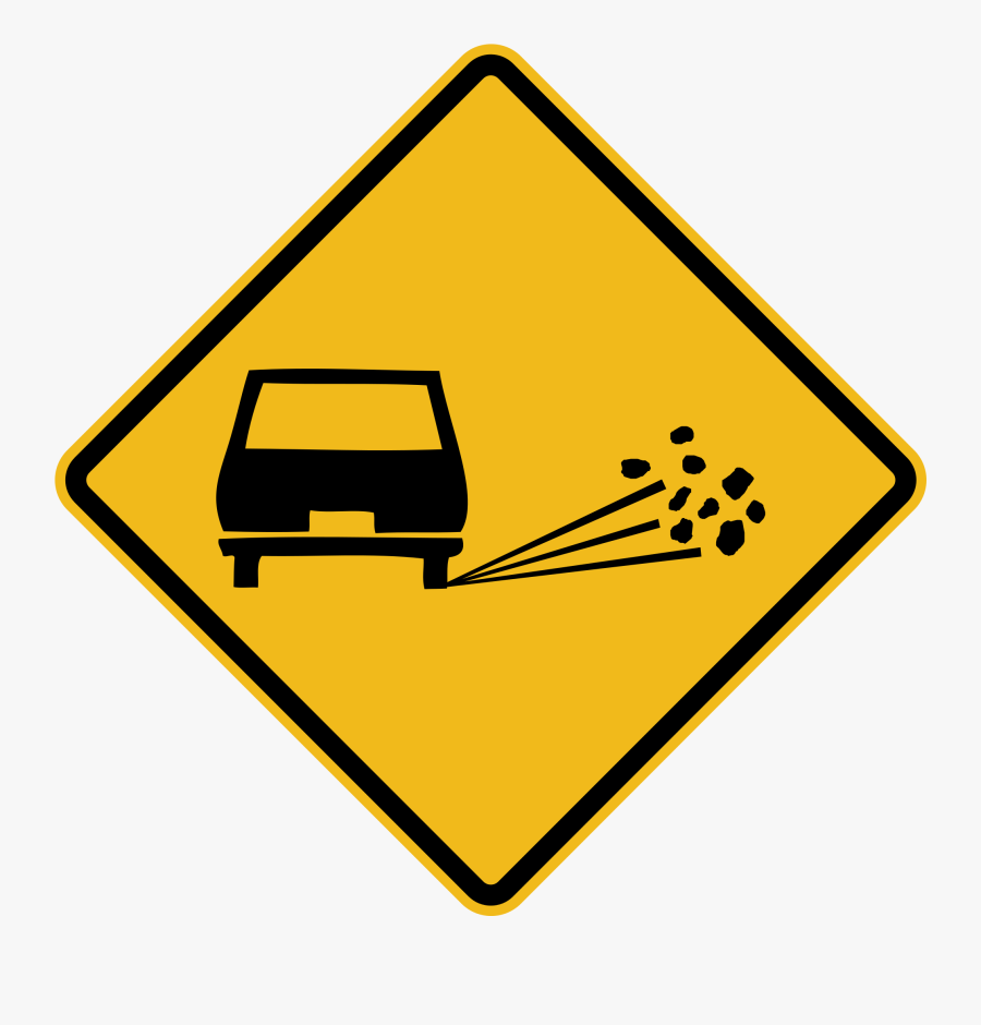 Clip Art Loose Gravel Sign - Duck Crossing Sign, Transparent Clipart