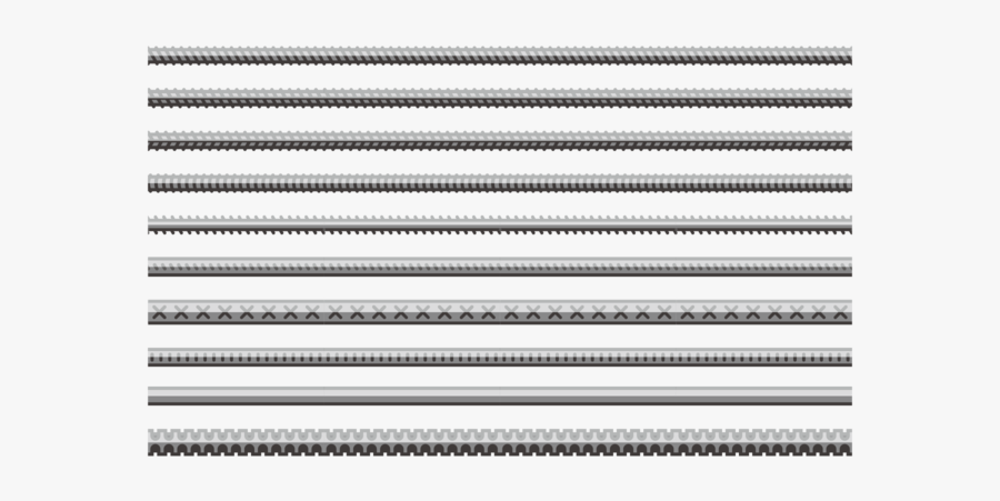 Rebar Flat Icons - Parallel, Transparent Clipart