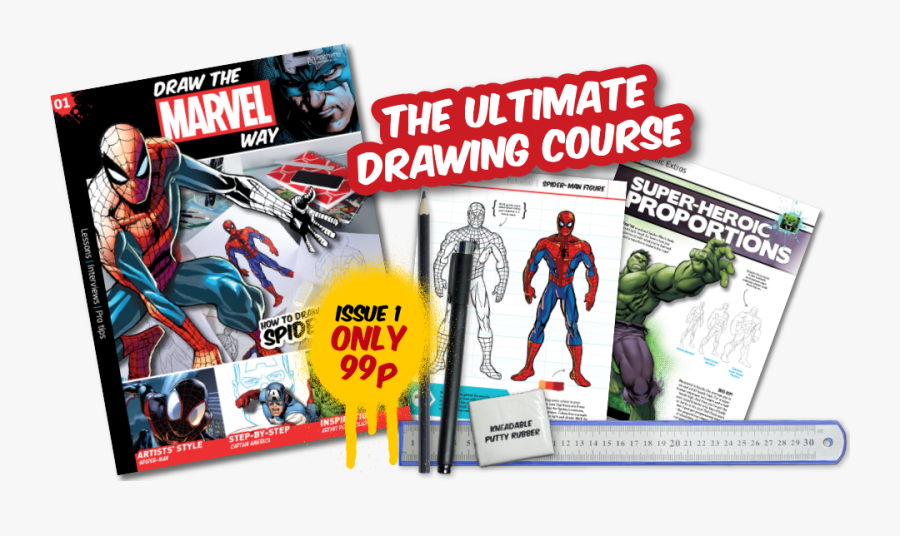 Avengers Clipart Comic Book Character - Marvel Way To Draw 1, Transparent Clipart