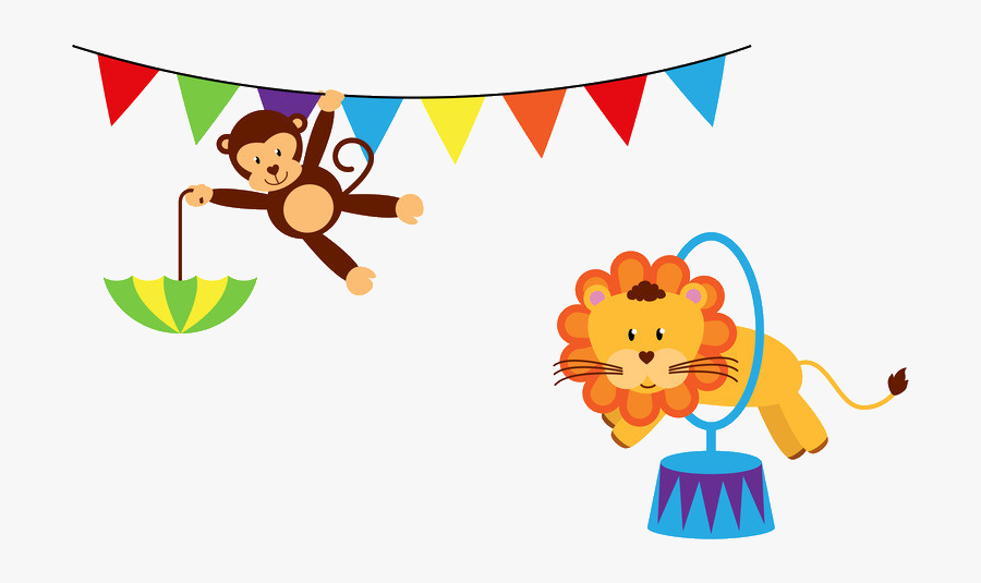Clipart Monkey Circus - Carnival Circus Clip Art, Transparent Clipart