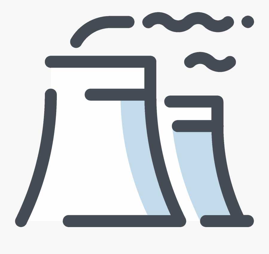 Vector Power Electric Plant - Nuclear Power Plant Icon, Transparent Clipart
