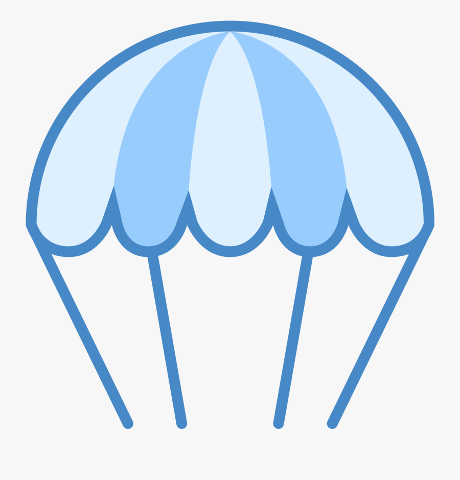 A Parachute Icon Has A Shape That Is The Top Half Of - Parachute Shape, Transparent Clipart