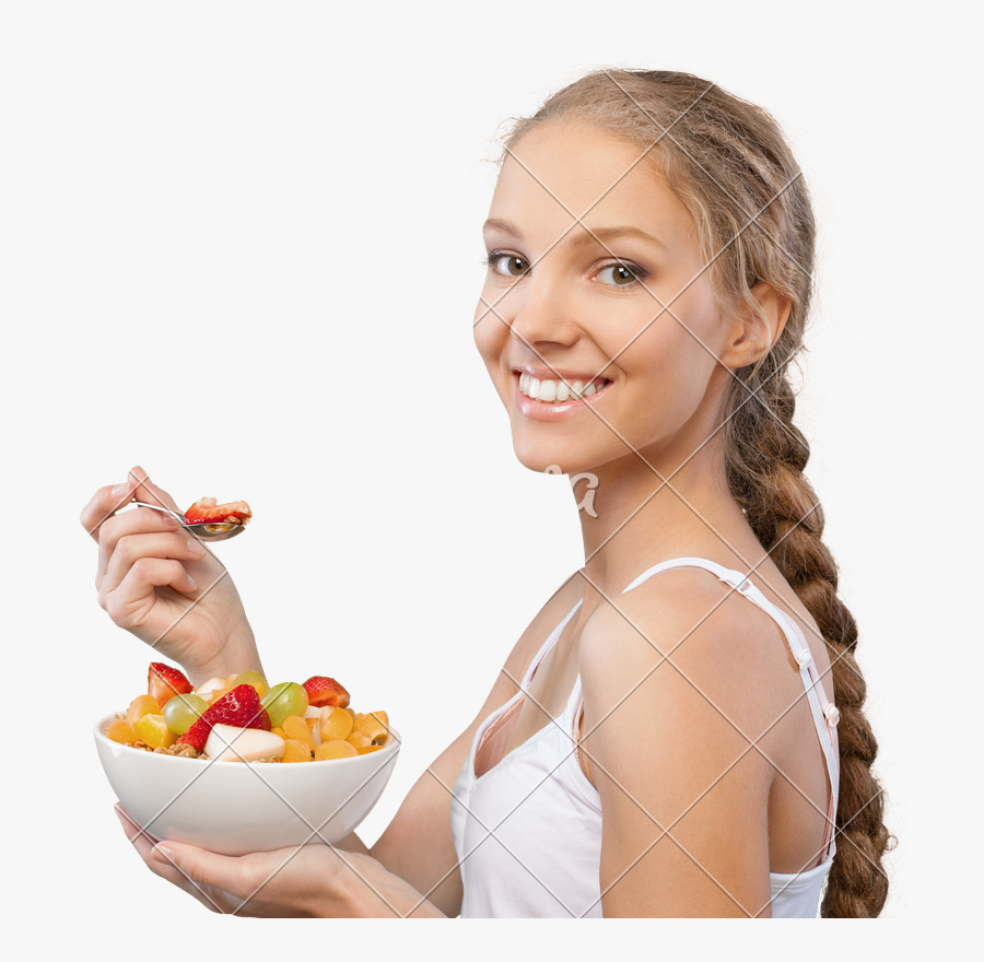 Transparent Girl Eating Breakfast Clipart, Transparent Clipart