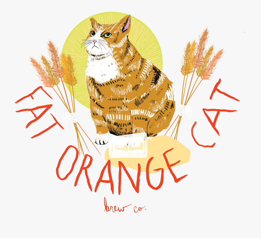 Transparent Orange Cat Png, Transparent Clipart
