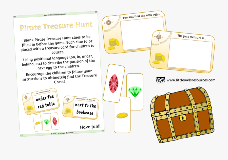 Pirate Treasure Hunt Cover, Transparent Clipart