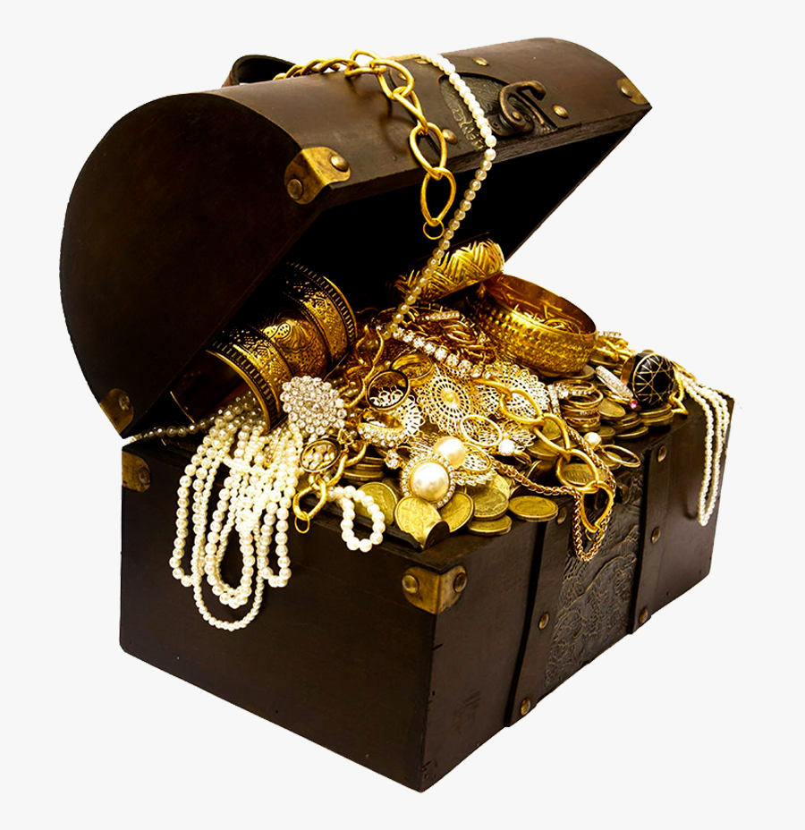 Gold Treasure Chest Png, Transparent Clipart