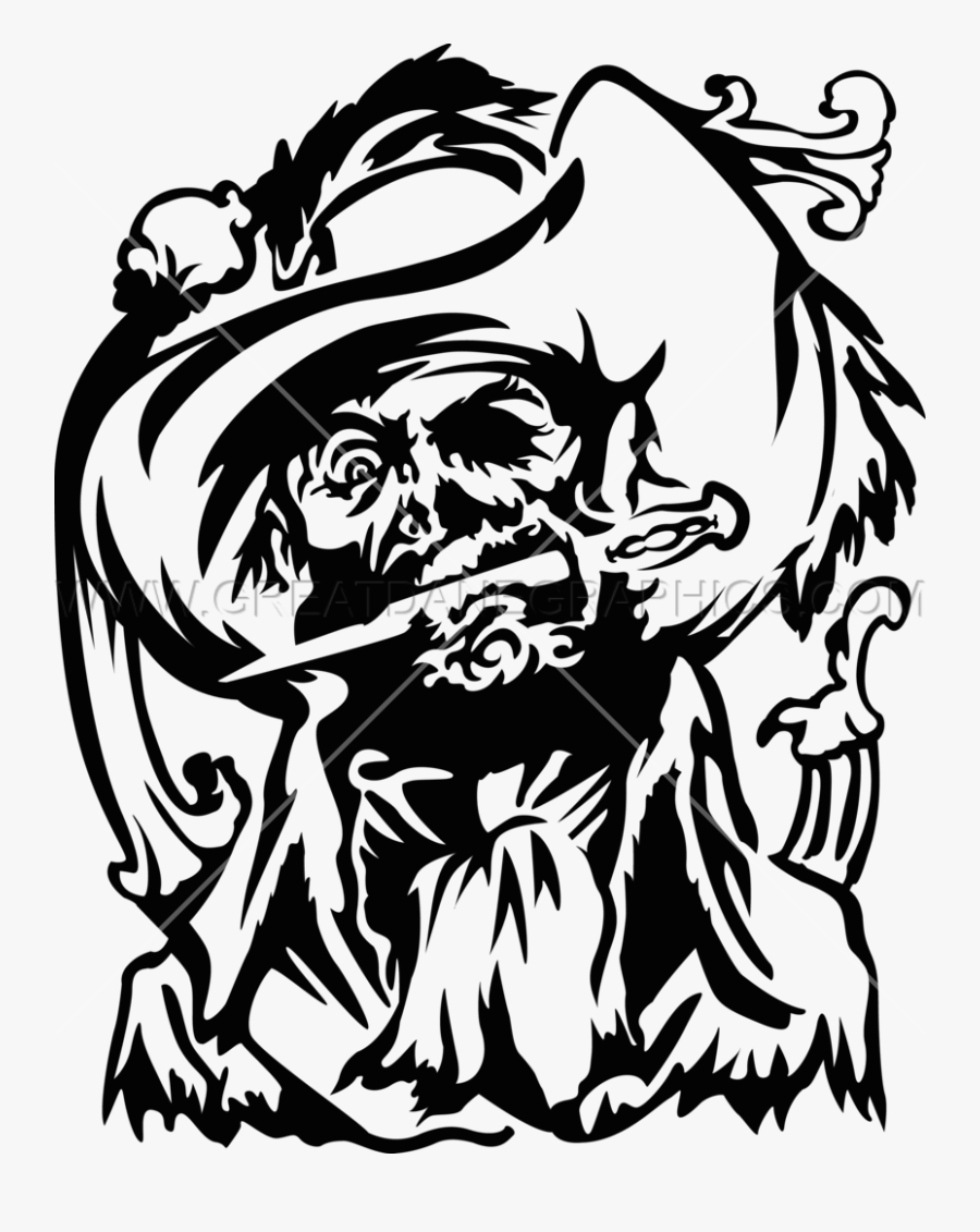 Vector Zombie Black And White, Transparent Clipart