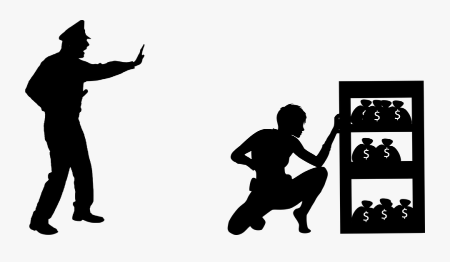 Police, Arrest, Thief, Criminal, Woman, Money, Officer, Transparent Clipart