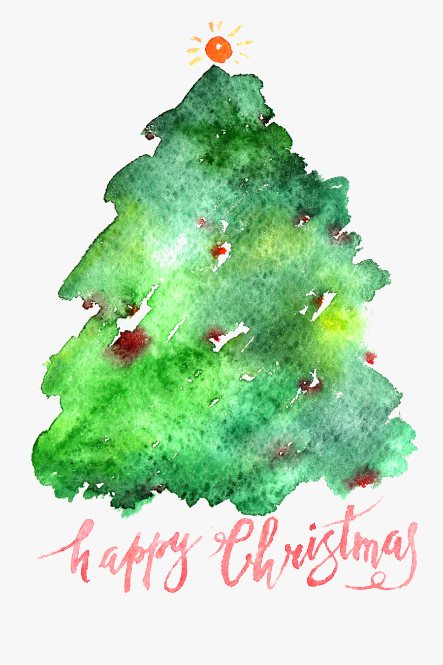 Clip Art Tree Best Plusimages Co - Transparent Christmas Tree Watercolor Png, Transparent Clipart