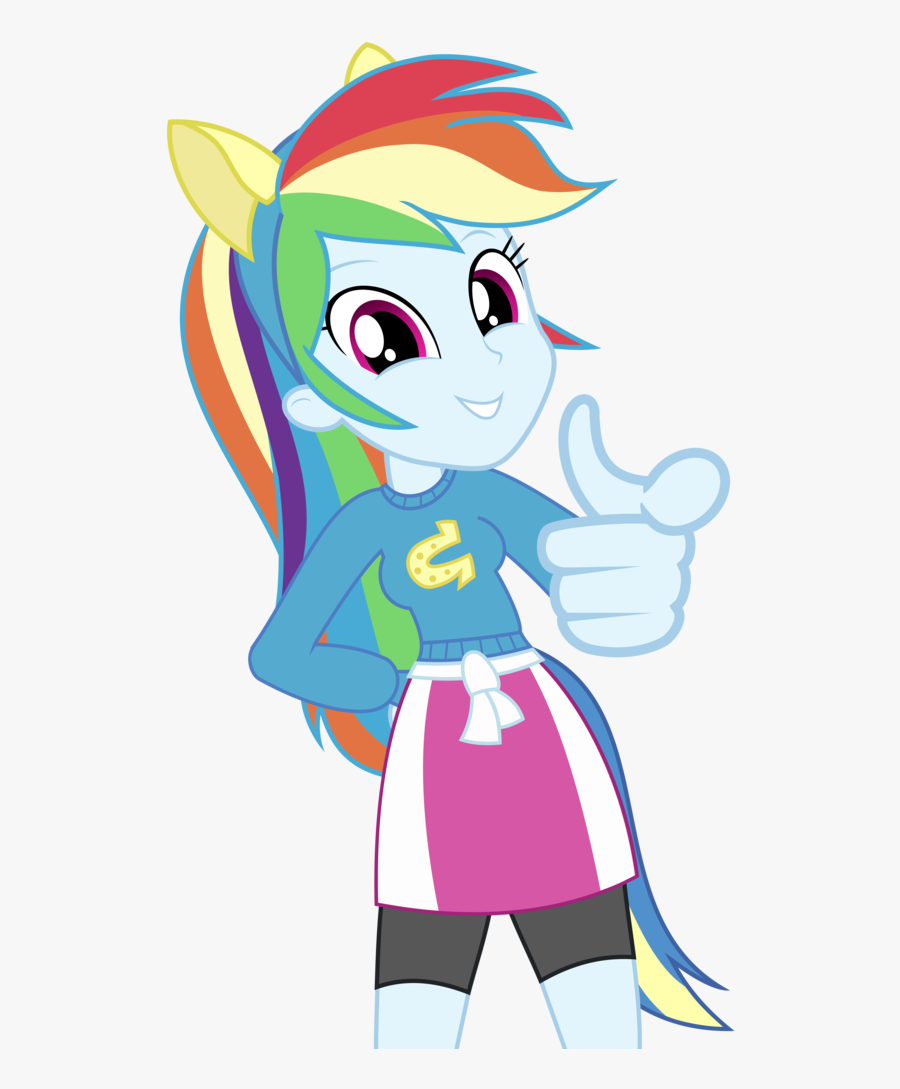 Pointed Ears Clipart Simple - Rainbow Dash Equestria Girl 2017, Transparent Clipart