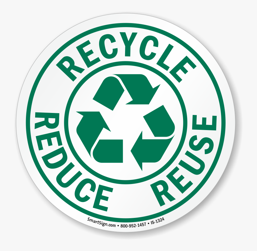 Recycle Reduce Reuse Iso Circle Sign - Reduce Reuse Recycle Circle, Transparent Clipart