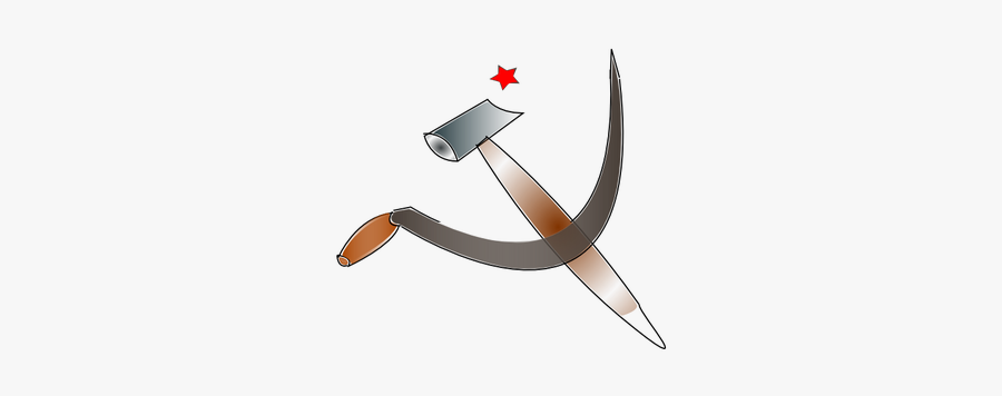 Sickle, Hammer And Red Star Vector Image - Blade, Transparent Clipart