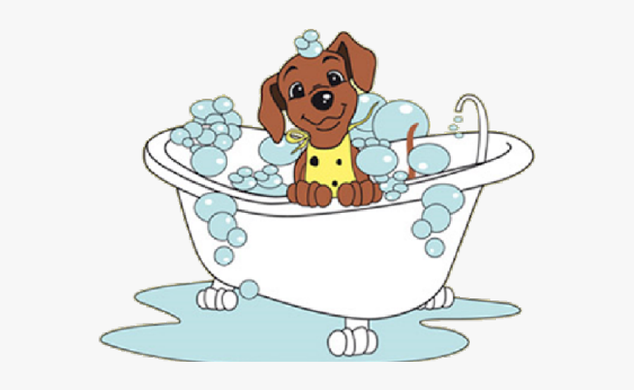 Dog Washing Cliparts - Dogs In A Bathtub Cartoons, Transparent Clipart