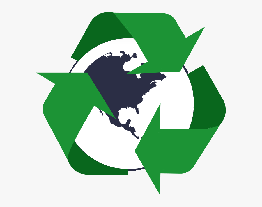 Recycling World Icon - Transparent Black And White Earth, Transparent Clipart