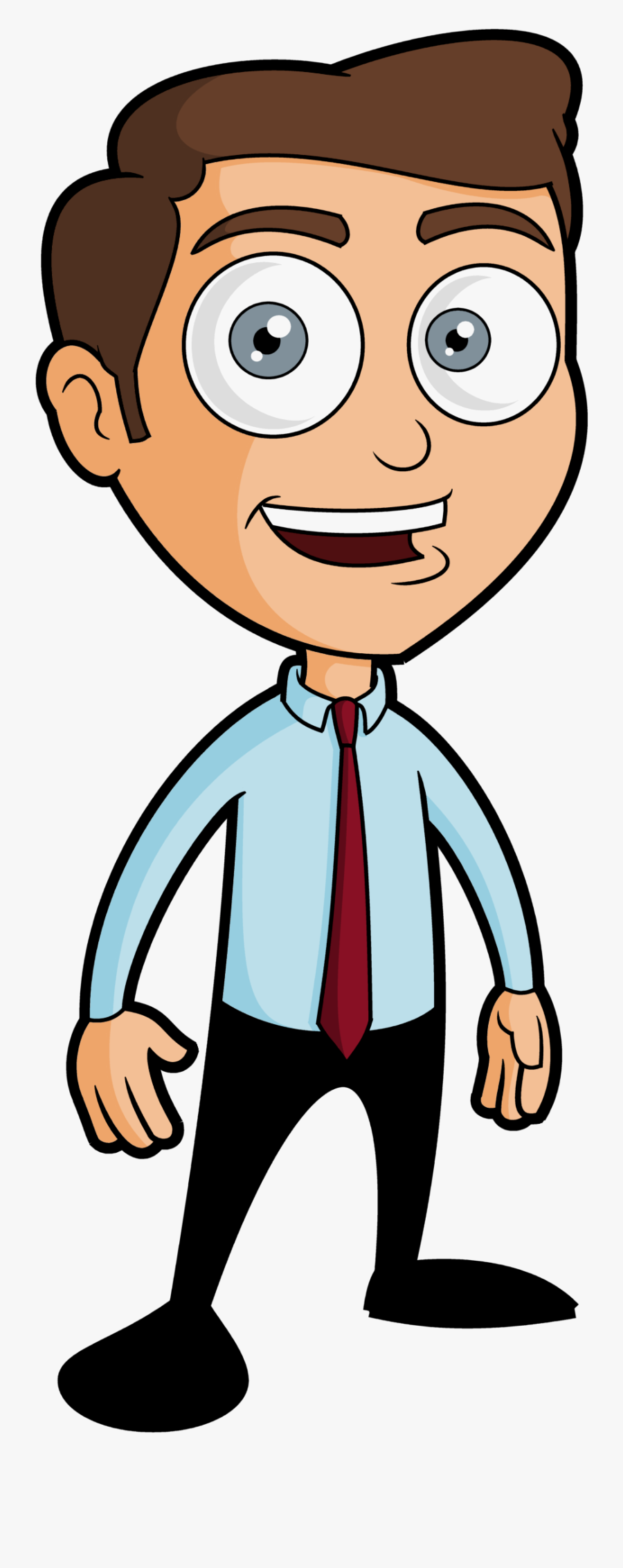 Clip Art Free Business Man Vector - Cartoon Man Clipart, Transparent Clipart