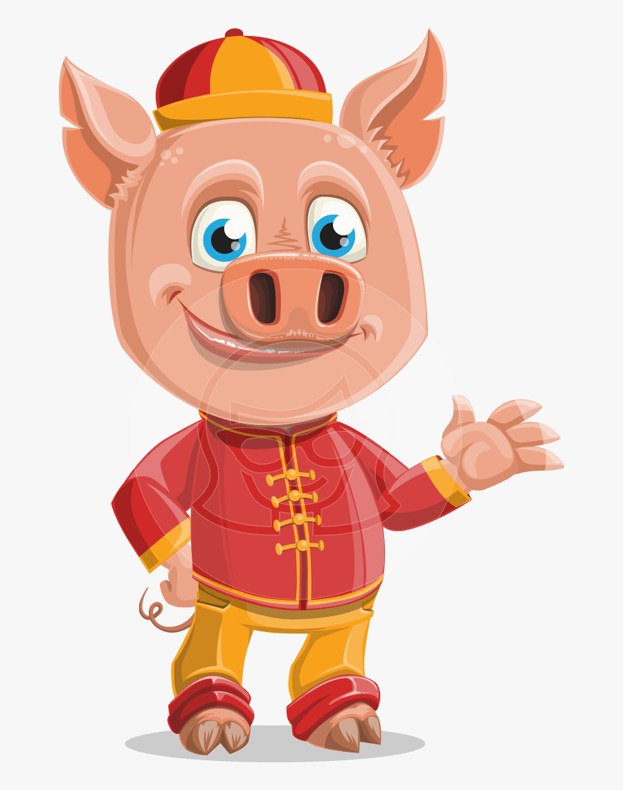 Year Of The Pig Character - Vector Pig, Transparent Clipart