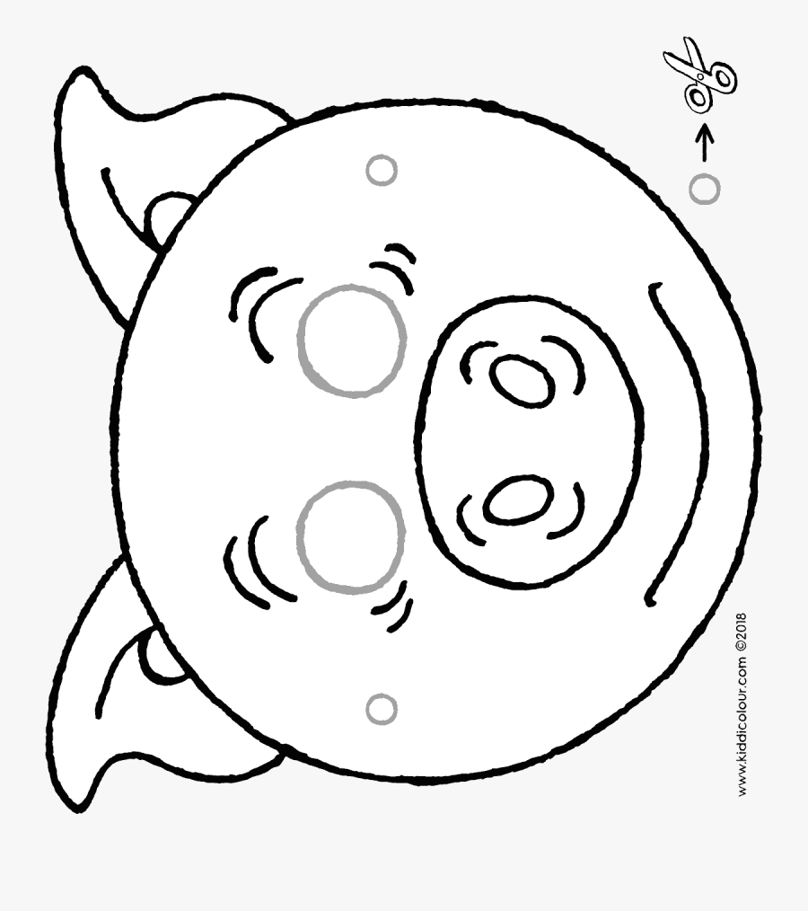 Pig Mask Colouring Page Drawing Picture 01h Varken Masker Tekeningen