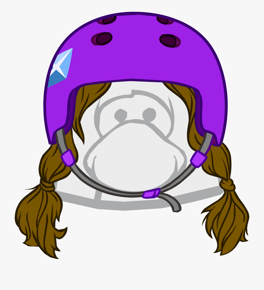 Clip Art,cartoon,line Art,graphics - Club Penguin Brown Wig, Transparent Clipart