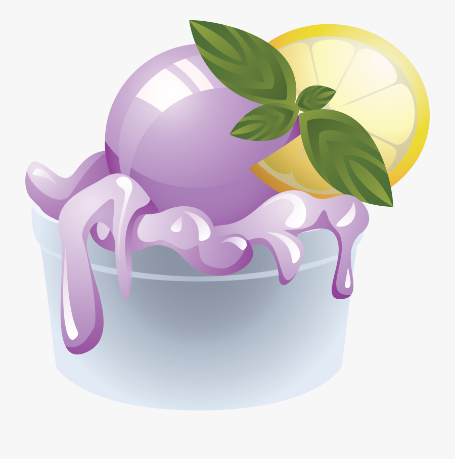 Icecream Clipart Purple - Ice Cream, Transparent Clipart