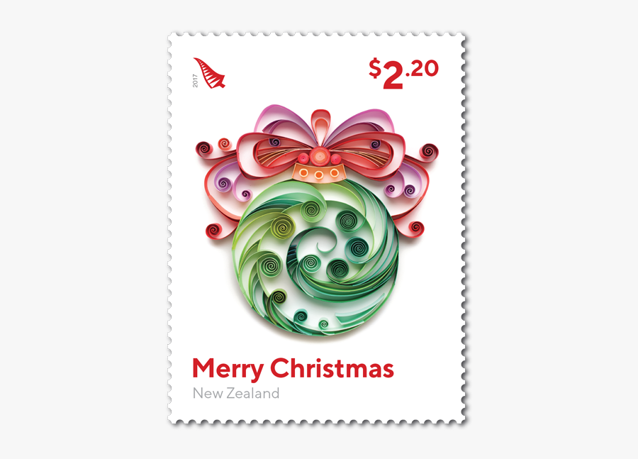 2017 Christmas Postage Stamps, Transparent Clipart