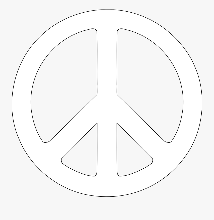 Symbols Of Peace And Harmony - White Peace Sign Png, Transparent Clipart