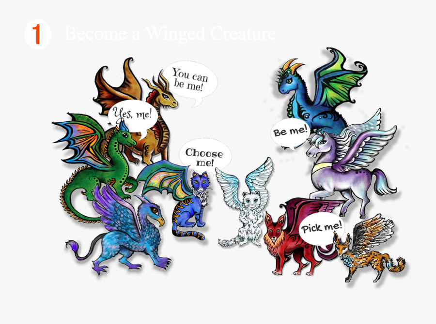 Clip Art Kids Dragon Wings - Cartoon, Transparent Clipart