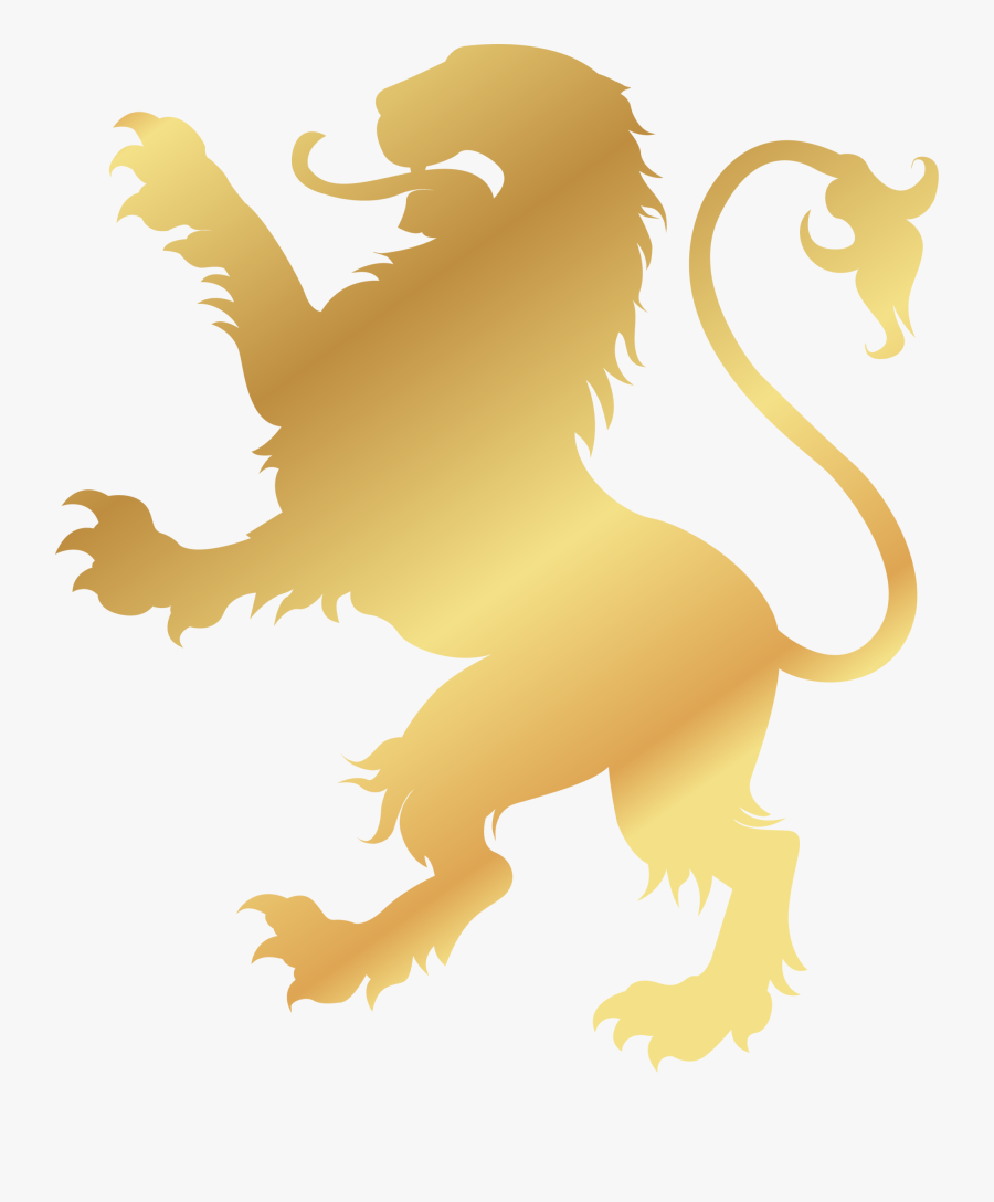 Lion Logo Gold Symbol - Gold Lion Logo, Transparent Clipart