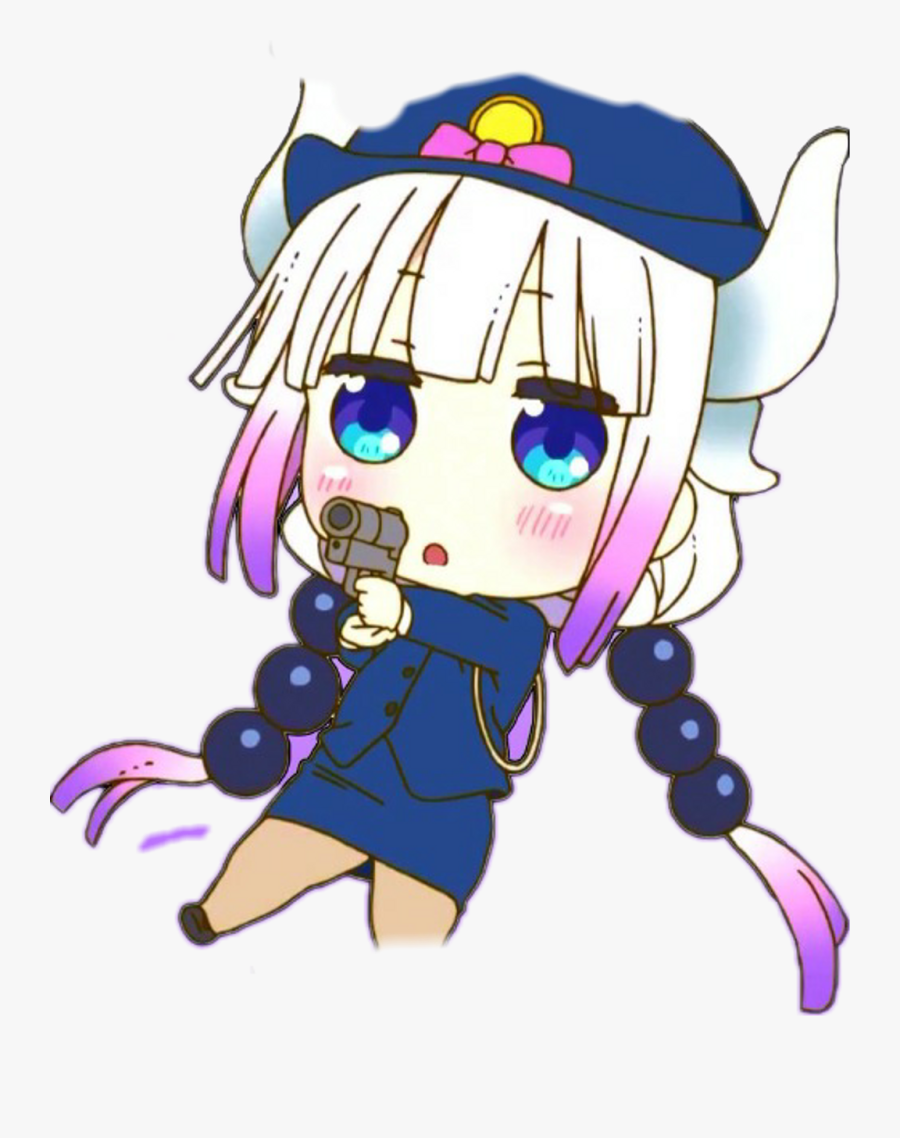 Misskoboyashisdragonmaid Anime Kawaii Transparent Background - Kanna Dragon Maid Police, Transparent Clipart