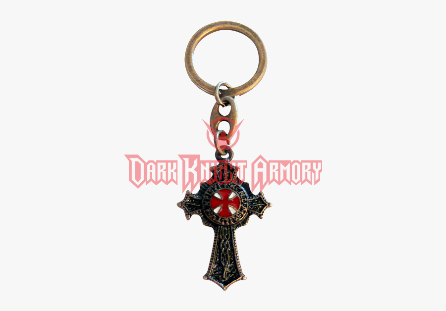 Knights Templar Cross Key Chain - Crusader Keychain, Transparent Clipart